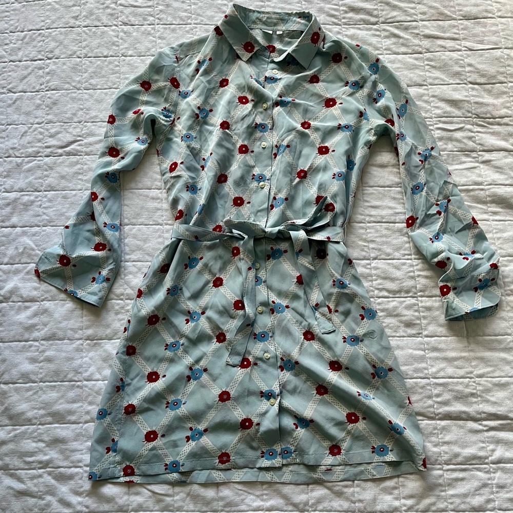 Uniqlo silk shirt dress. Size xs.